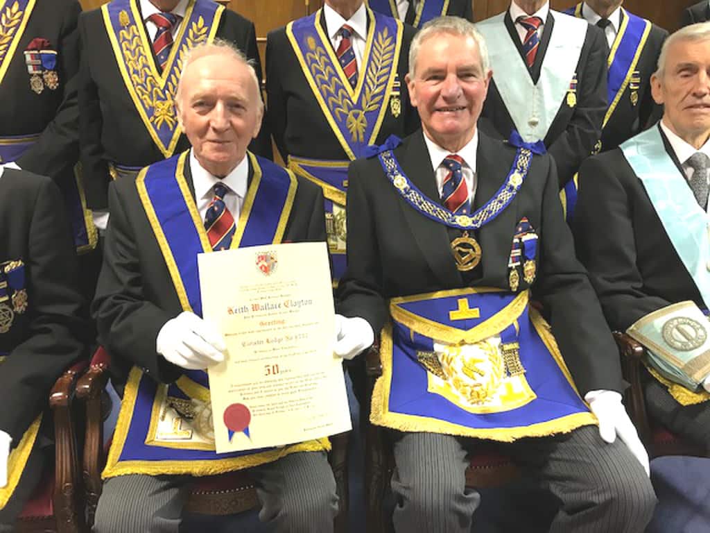 WBro Keith W Clayton Celebrates 50 years in Freemasonry