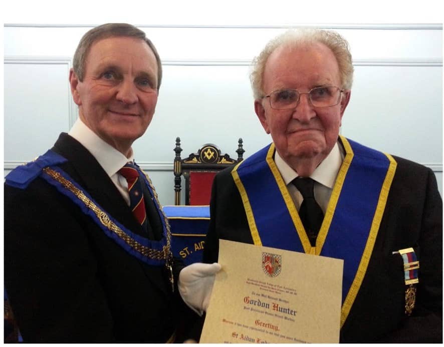 WBro Gordon Hunter Celebrates 50 years in Freemasonry