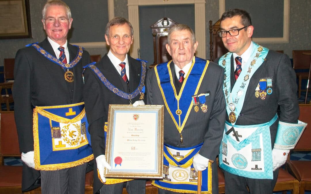 Celebrating the 60th Anniversary of WBro Alan Mansley at Milton Lodge No 1144