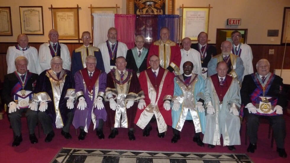 ELRADT perform the Ceremony of Passing the Veils at a Joint Convocation hosted by Hutchinson Chapter 381
