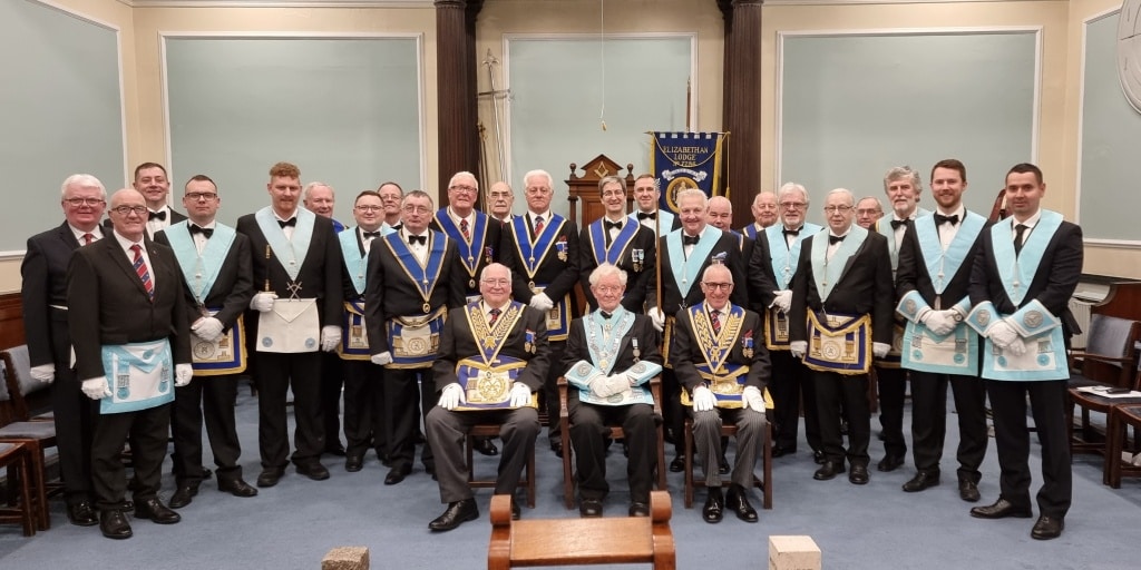 WBro David Marsh installed as Worshipful Master of Elizabethan Lodge No. 7286, 42 years after last taking the chair