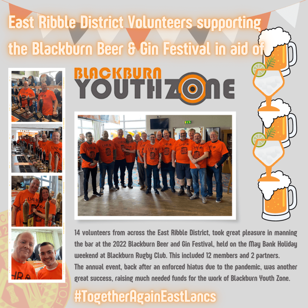 East Ribble District Support Blackburn Youth Zone Via The Blackburn