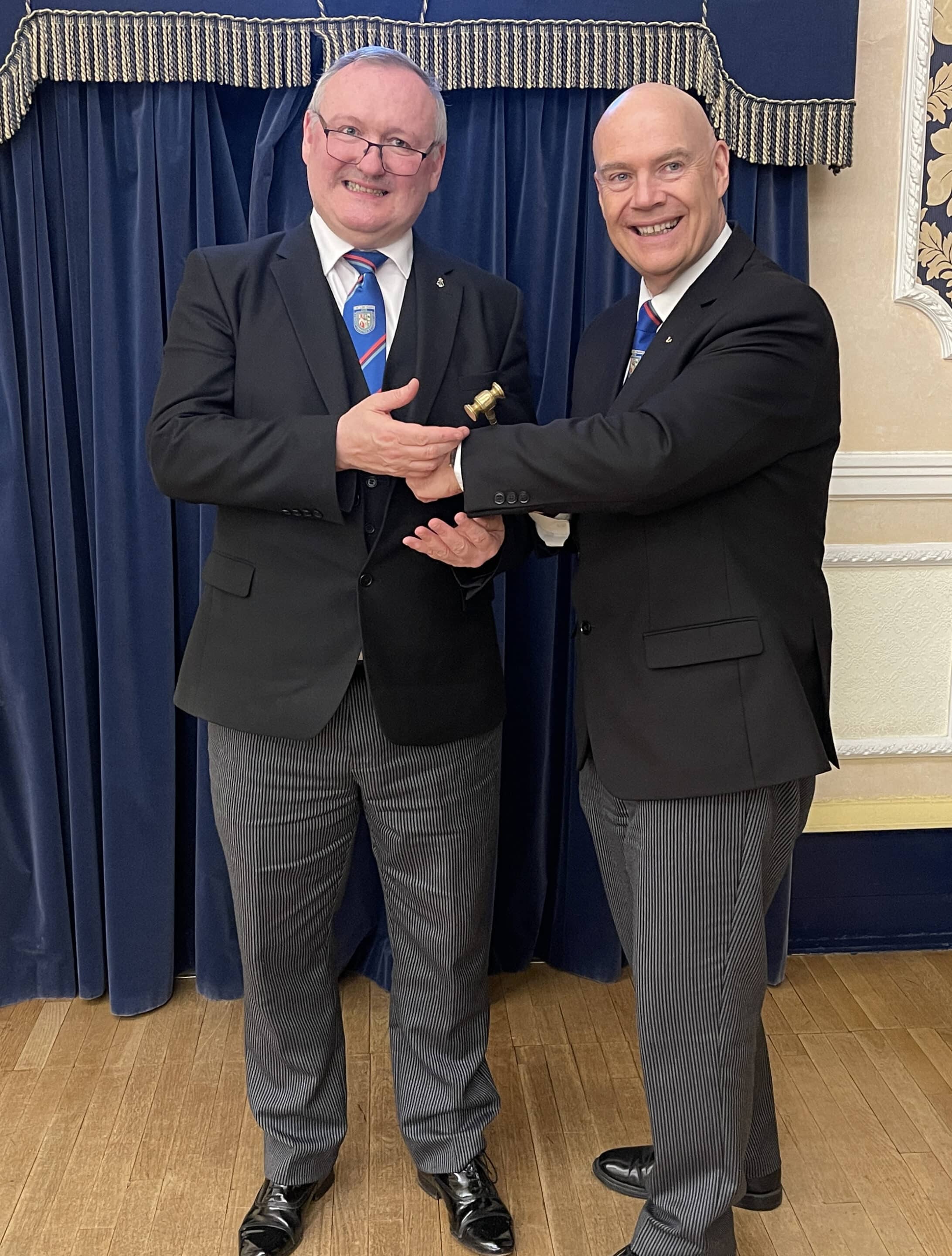 Johnny’s Golden Gavel presented at Hope Chapter No 54