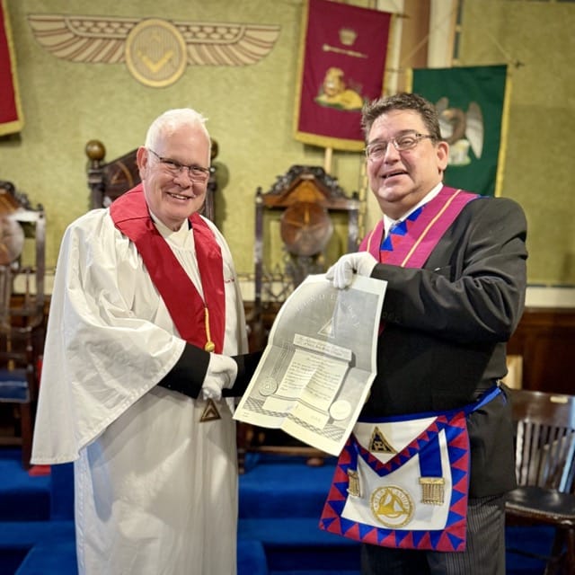 Grand Chapter Certificate Presentation for Comp Taylor