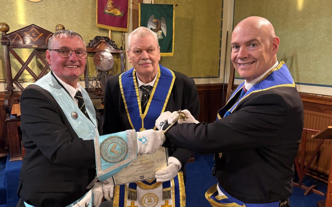 Johnny’s Golden Gavel presented at Benevolence Lodge No 226