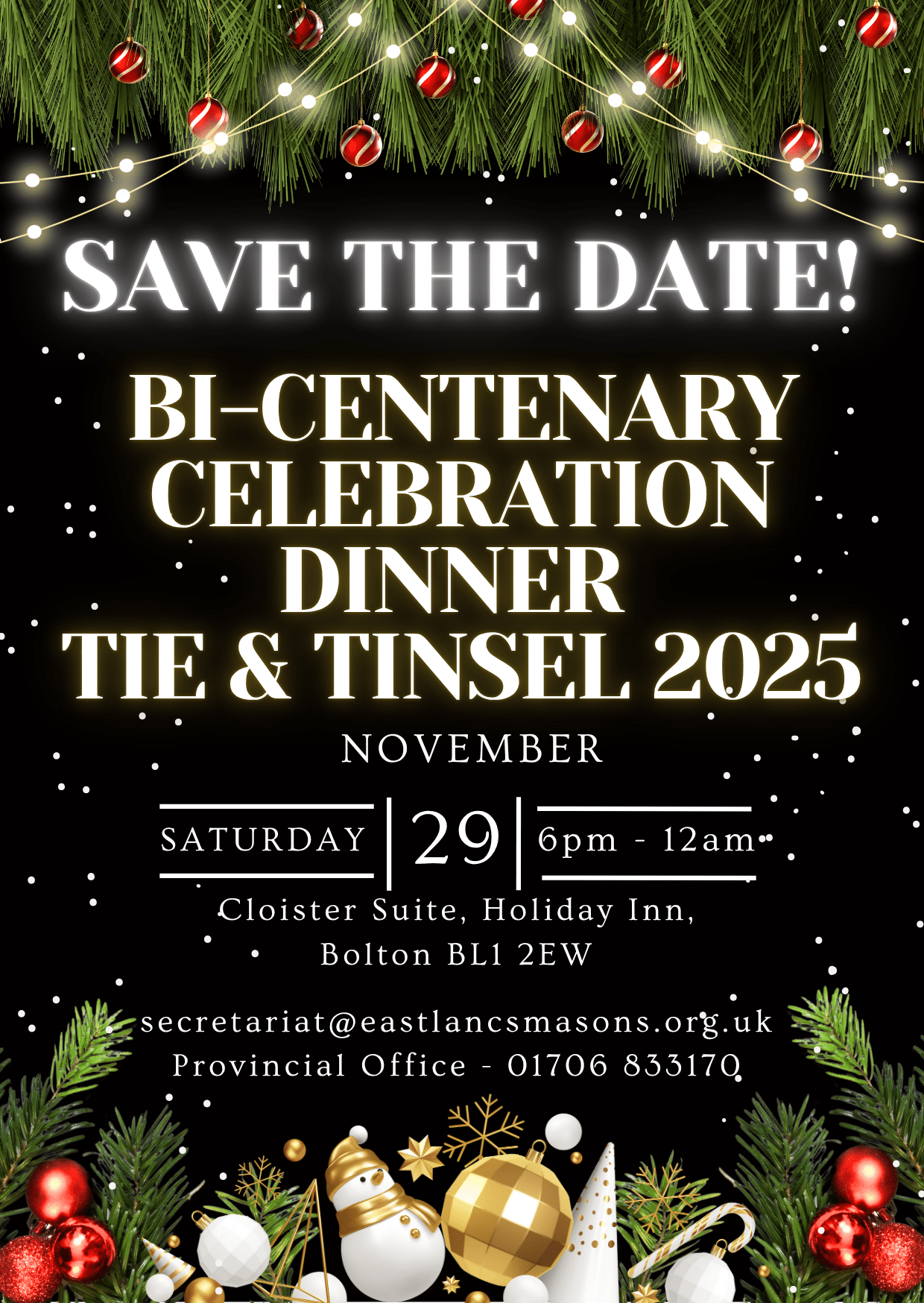 Bi-Centenary Celebration Dinner – Tie & Tinsel 2025