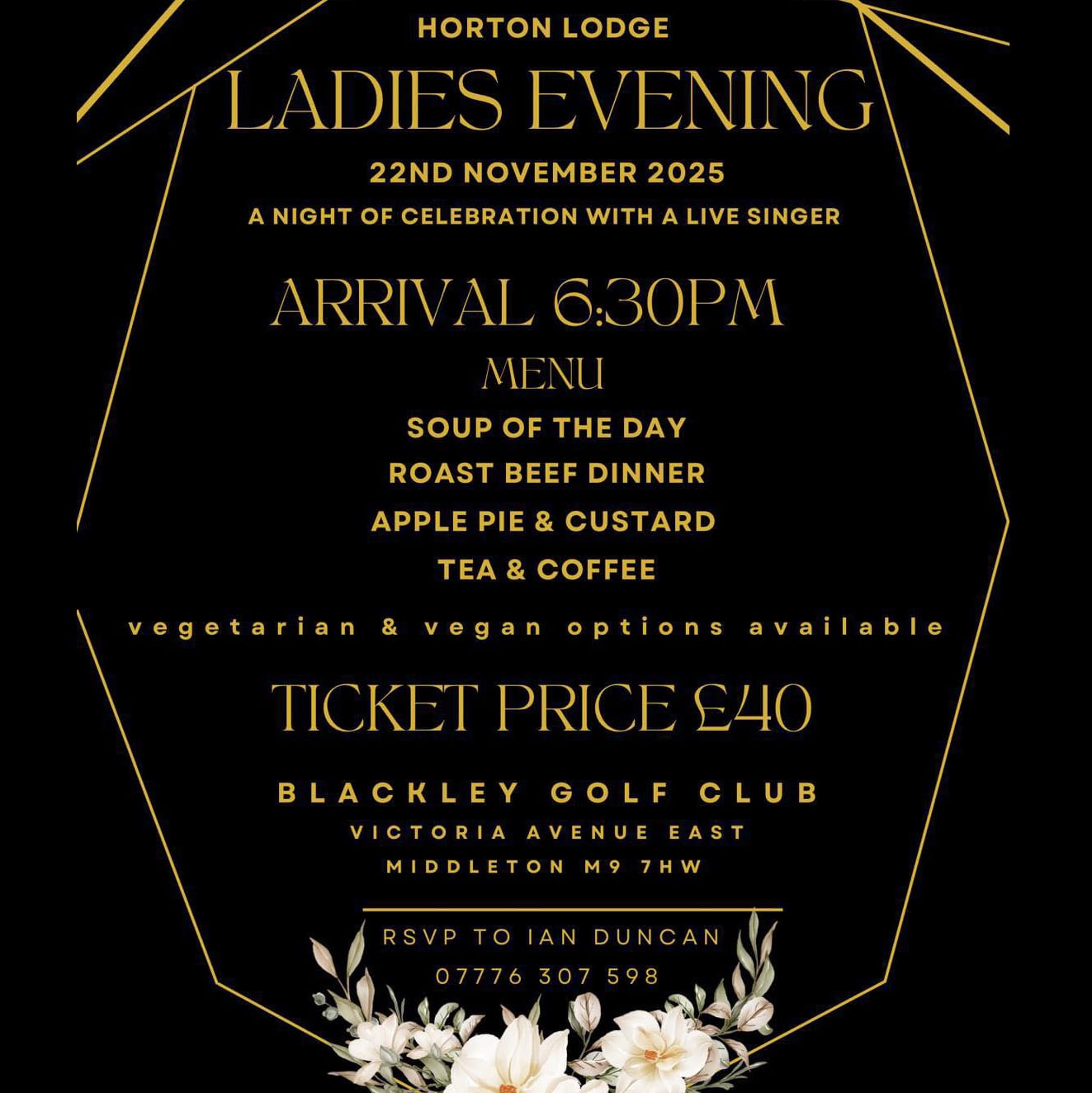 Horton Lodge 8528 – Ladies Evening – 22/11/25