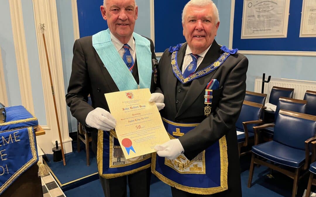 WBro. John R. Heap – 50 years of service