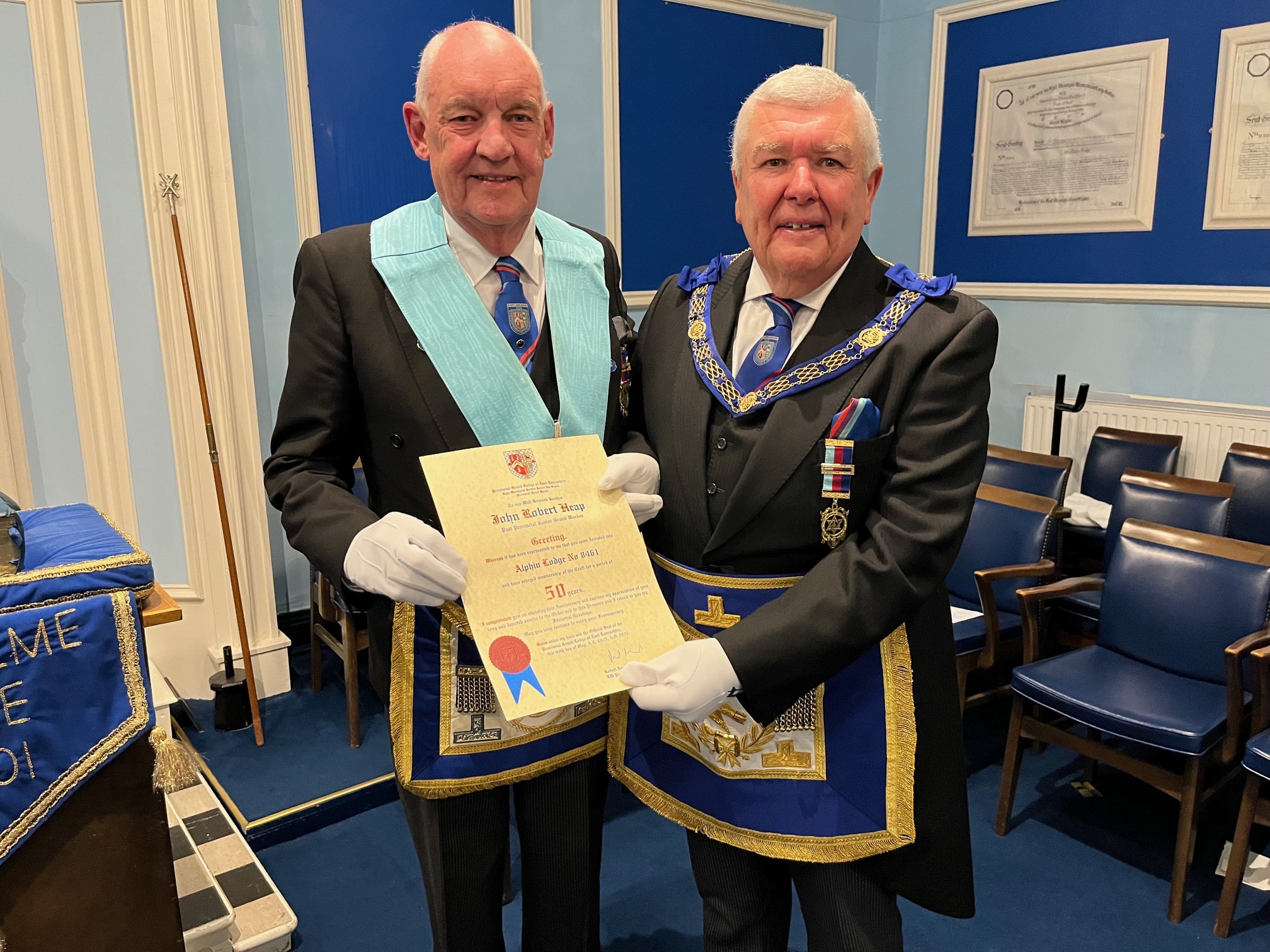 WBro. John R. Heap – 50 years of service