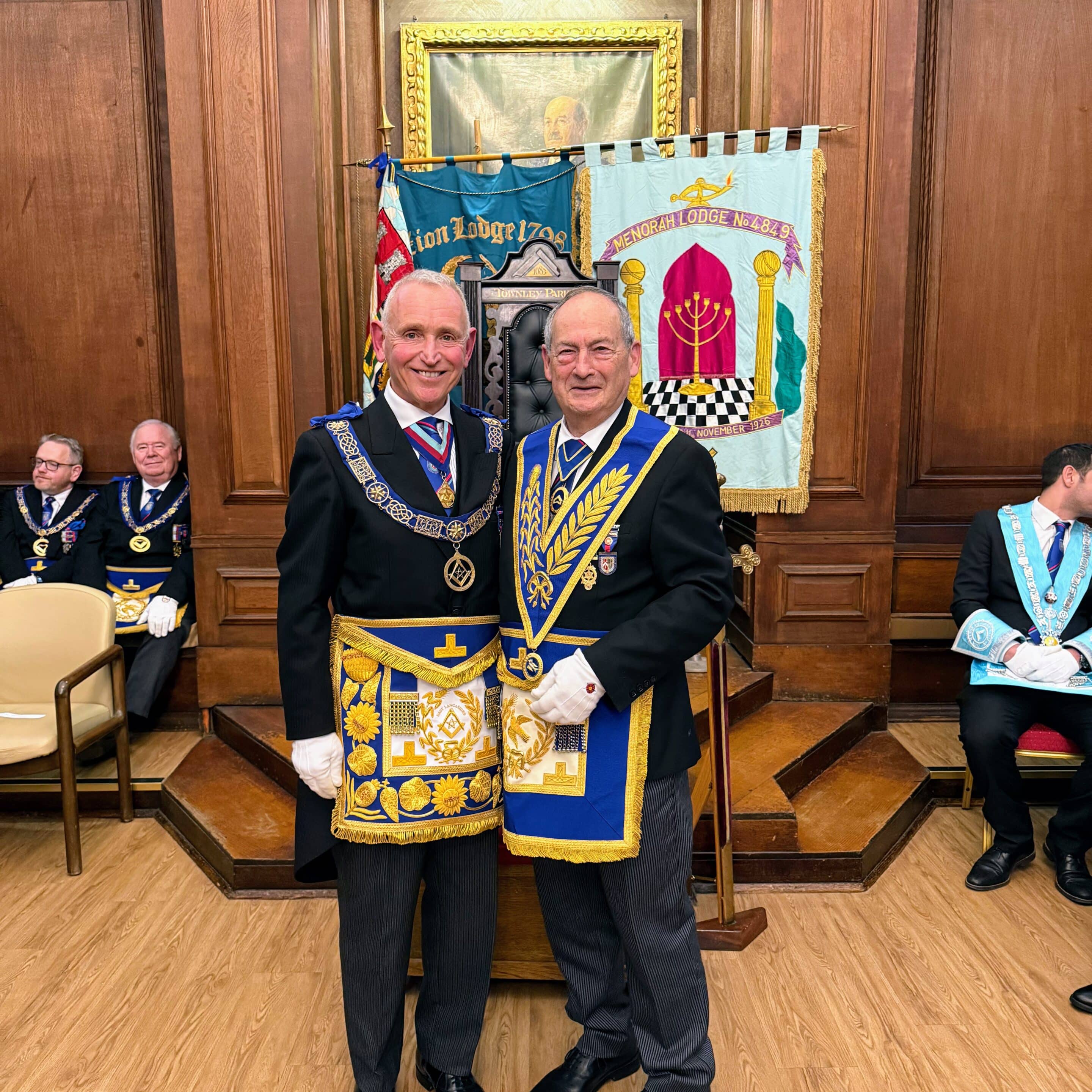 Zion Menorah Lodge Celebrates 50 Years of Freemasonry for Martin Caller