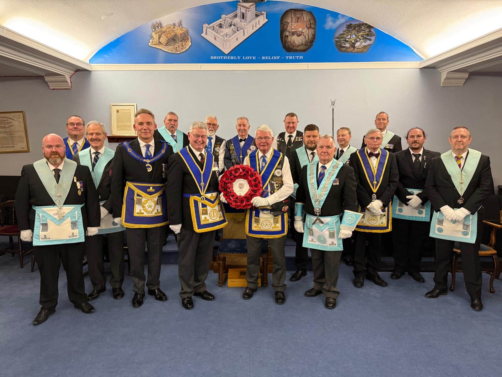 Wreath Handover | East Lancashire Uniformed Services Lodge