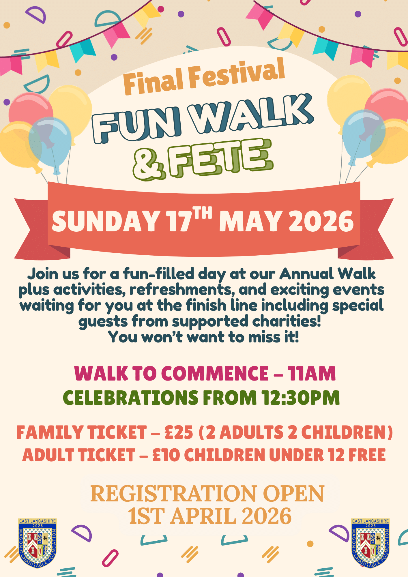 Final Festival Fun Walk & Fete!