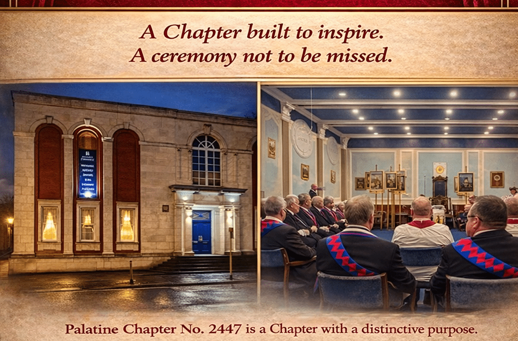 Palatine Chapter No. 2447 – Triple Exaltation at Salford Masonic Hall, Thursday 23rd April
