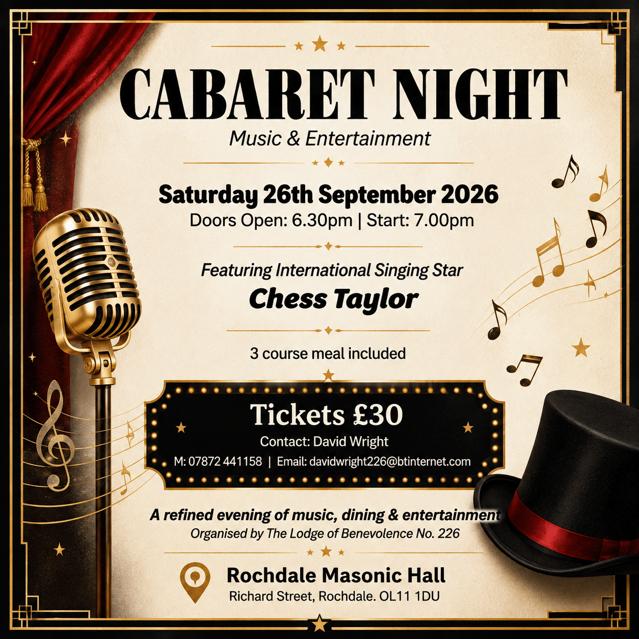 Cabaret Night hosted by Lodge of Benevolence 226